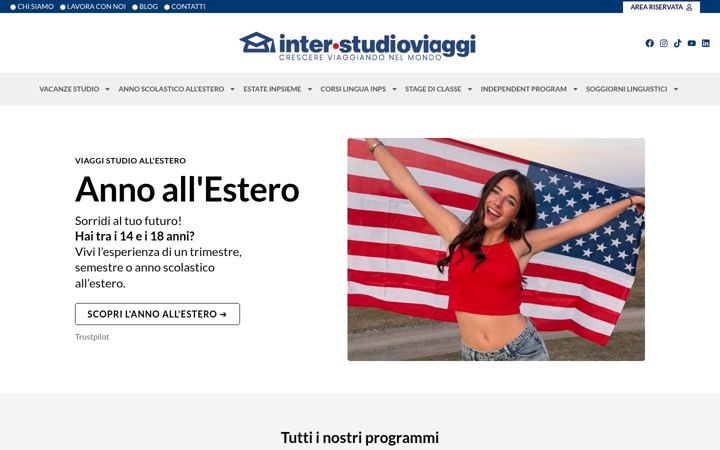 Screenshot of interstudioviaggi.it