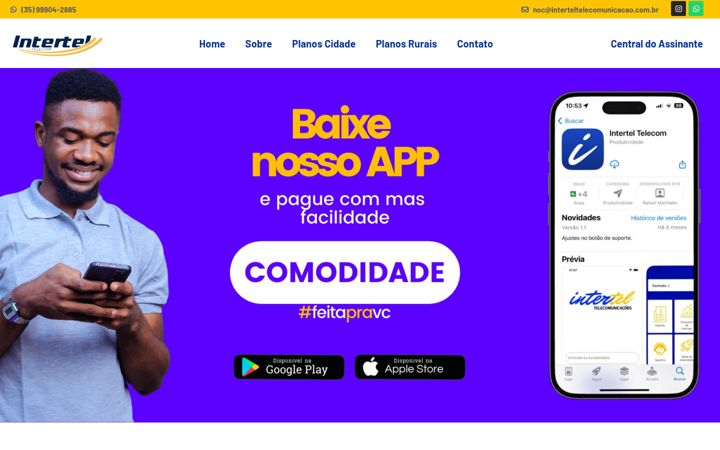 Screenshot of interteltelecomunicacao.com.br