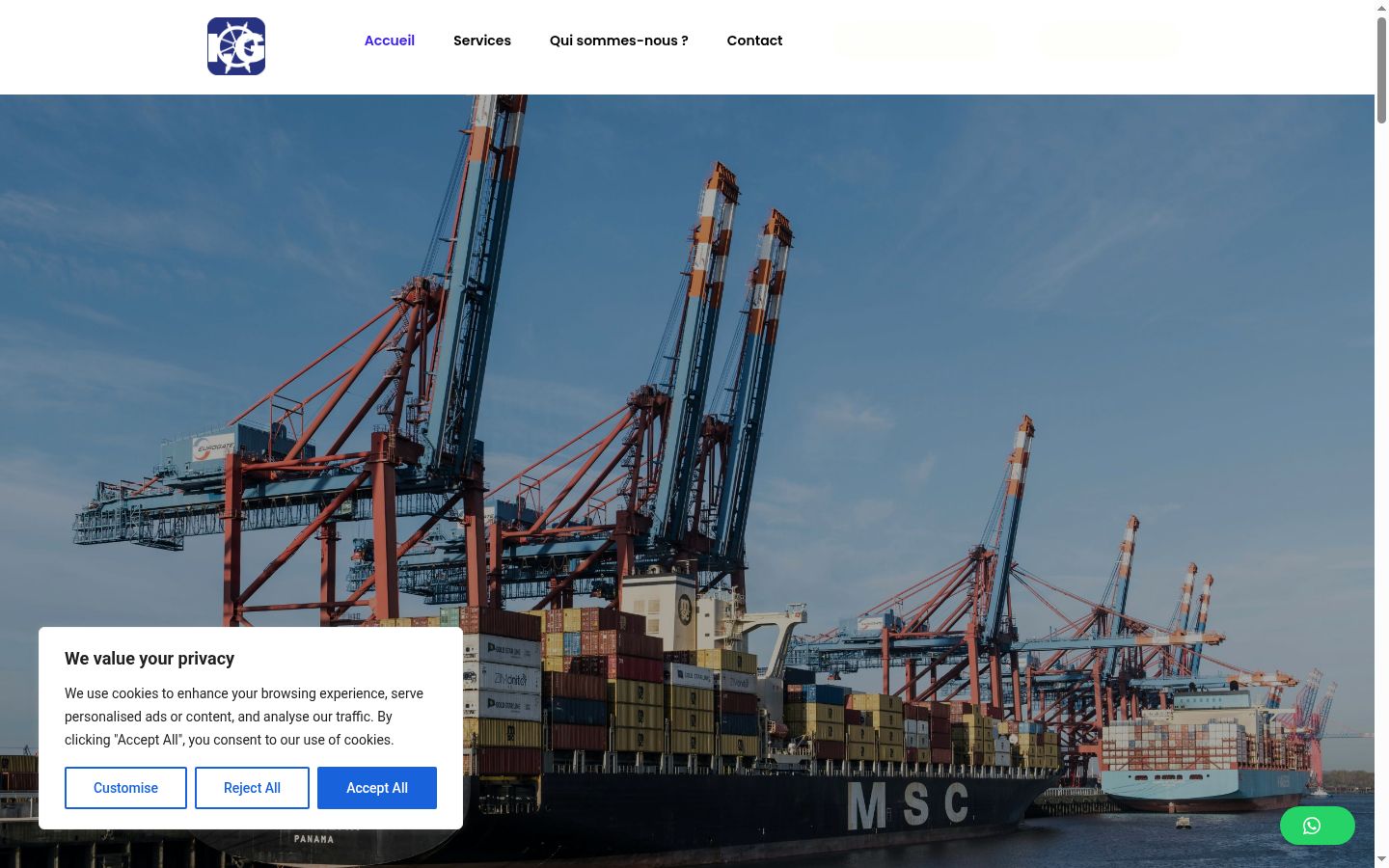 Screenshot del banner di consenso mostrato prima di qualsiasi interazione