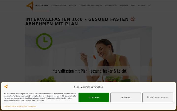 Screenshot of intervallfasten.org