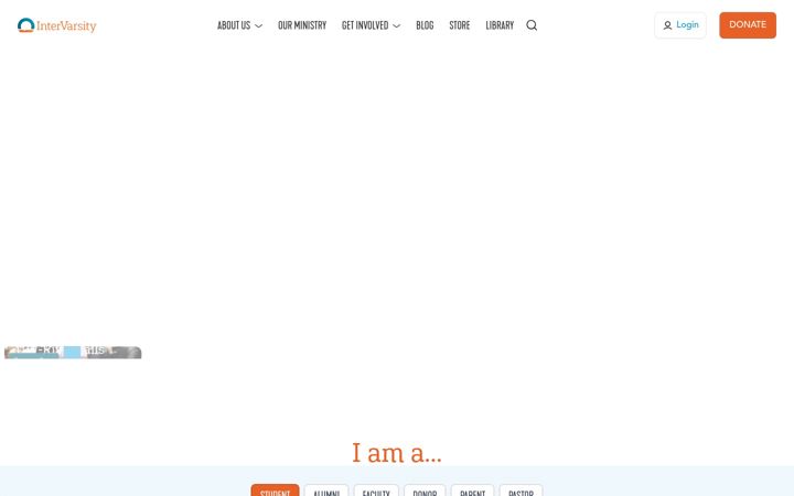 Screenshot ta' intervarsity.org