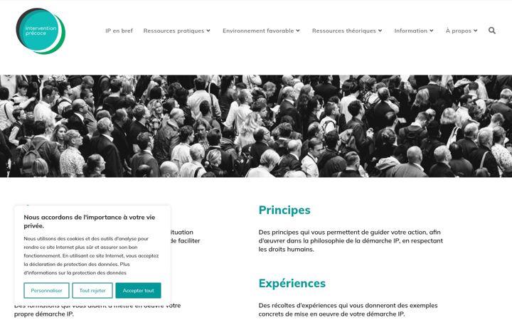 Screenshot of interventionprecoce.ch