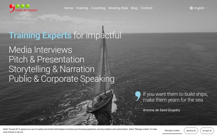 Screenshot of interview-training.eu
