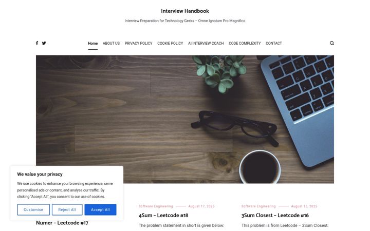Screenshot of interviewhandbook.com