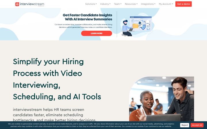 Screenshot of interviewstream.com