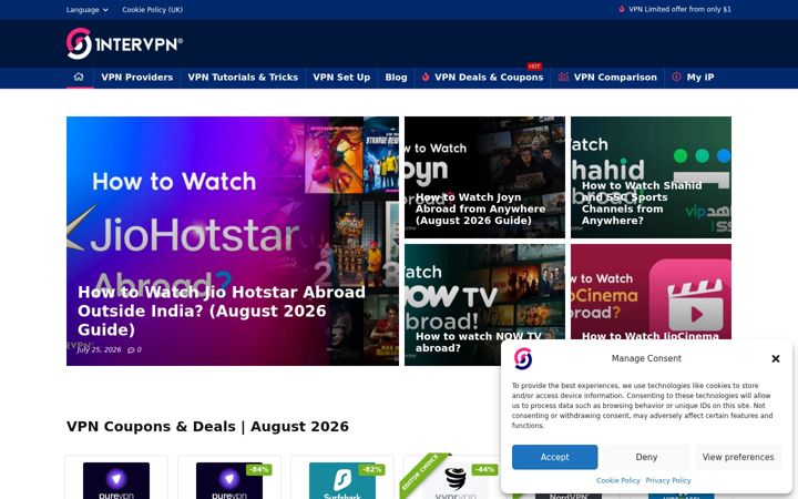 Screenshot of intervpn.com