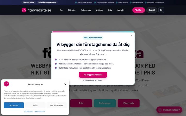 Screenshot of interwebsite.se