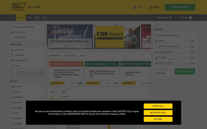 Screenshot von interwetten.de