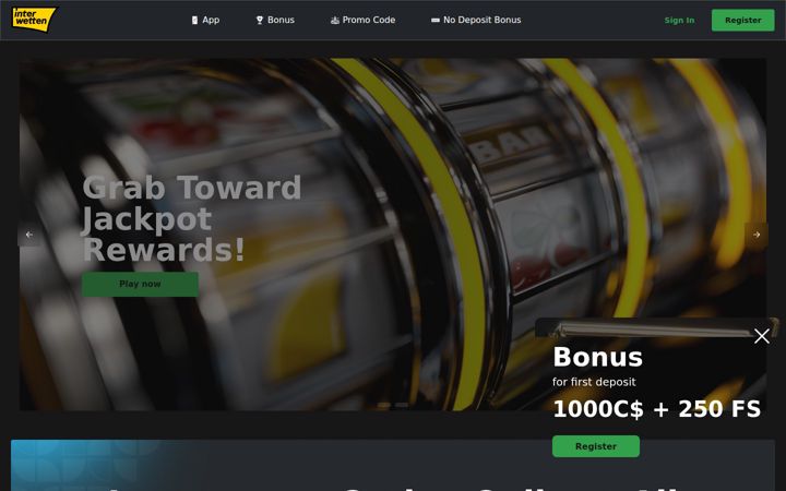 Screenshot of interwettencasino.org