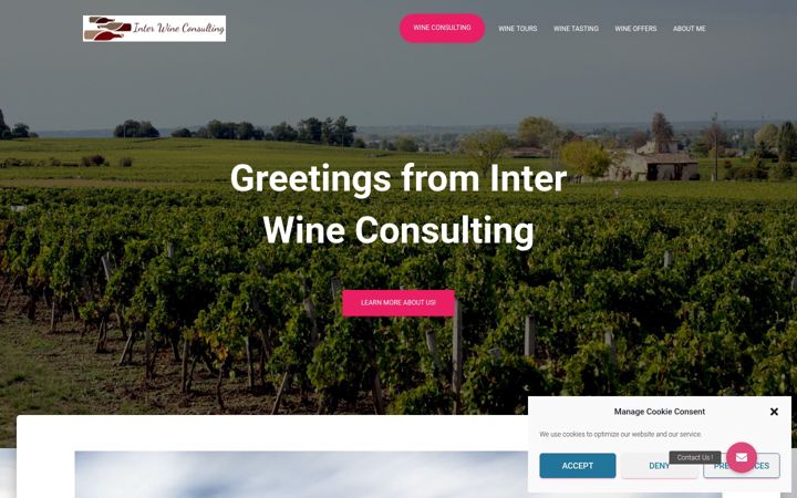 Screenshot of interwineconsulting.com