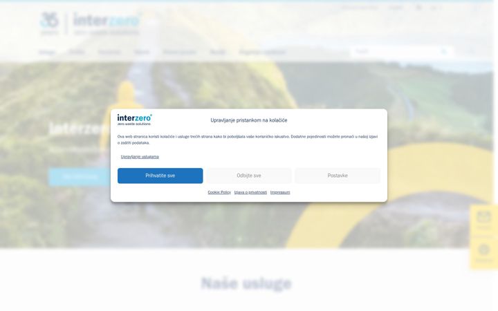Screenshot of interzero.hr