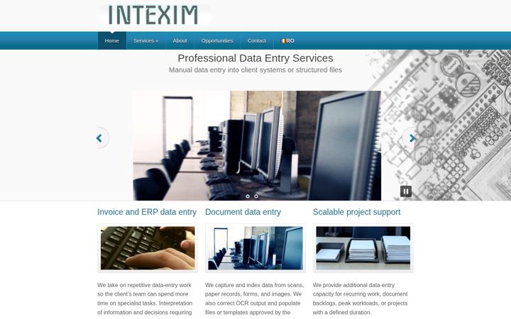 Screenshot of intexim.ro