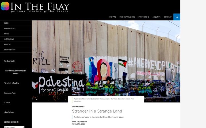Screenshot of inthefray.org
