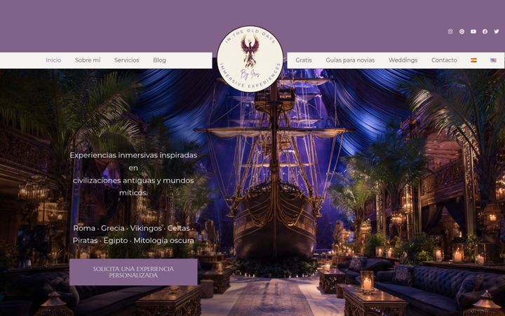 Screenshot of intheolddaysweddings.com