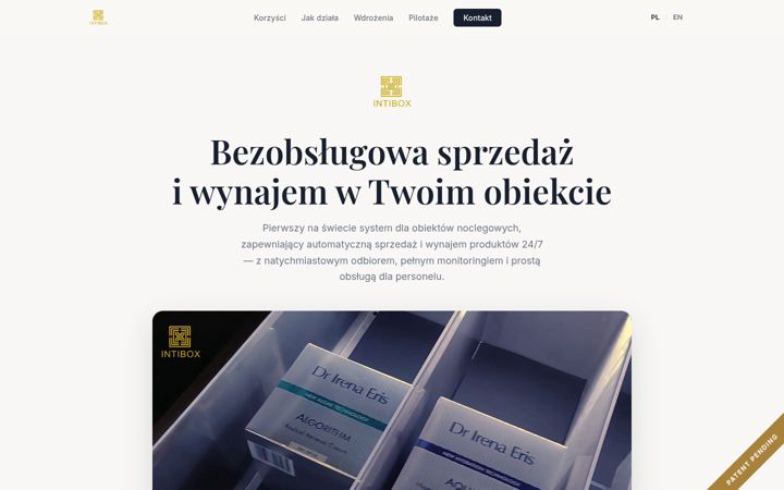 Screenshot of intibox.eu
