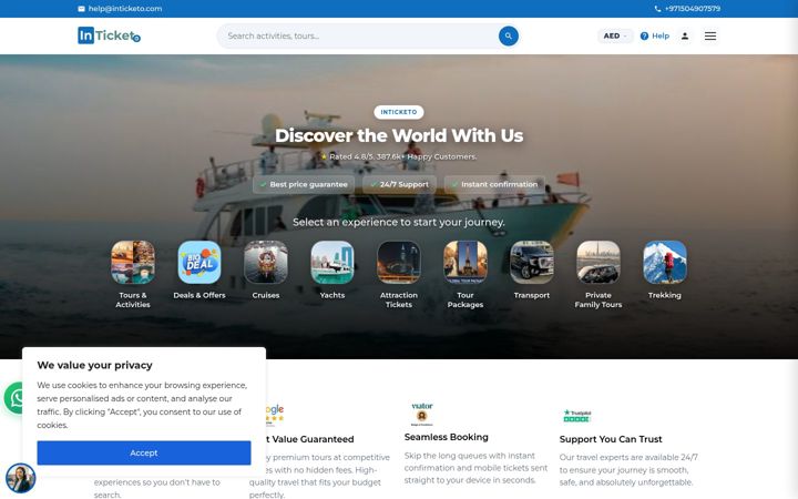 Screenshot of inticketo.com