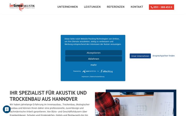 Screenshot of intimeakustik.de