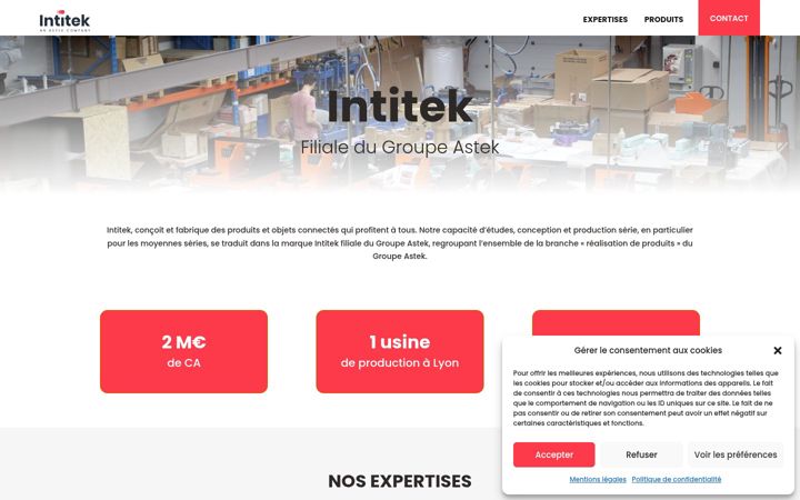 Screenshot of intitek.fr