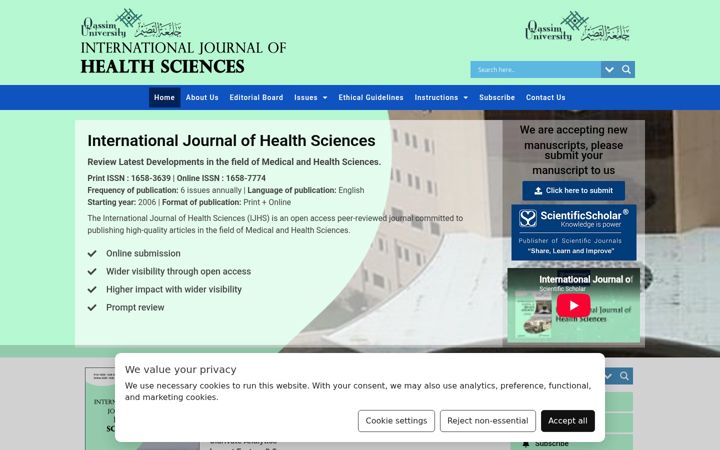 Screenshot of intjhs.org