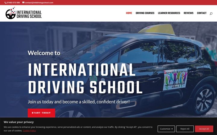 Screenshot of intldrivingschool.com