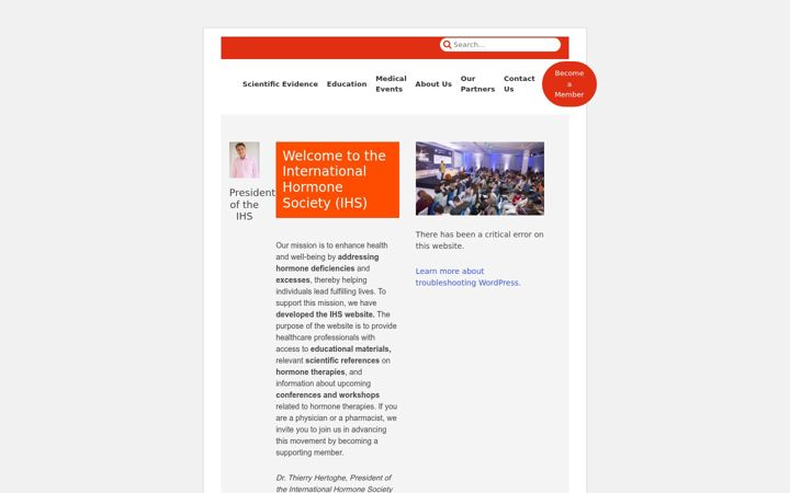 Screenshot of intlhormonesociety.org