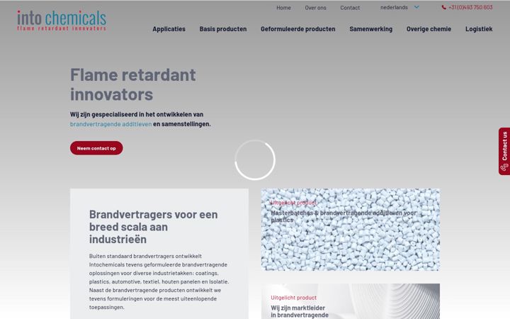 Screenshot of intochemicals.nl