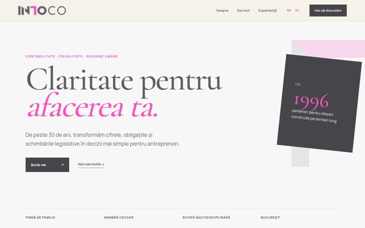 Screenshot of intoco.ro