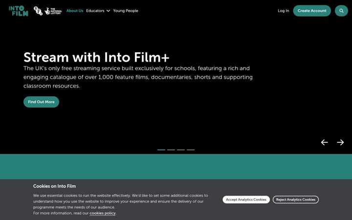 Screenshot of intofilm.org