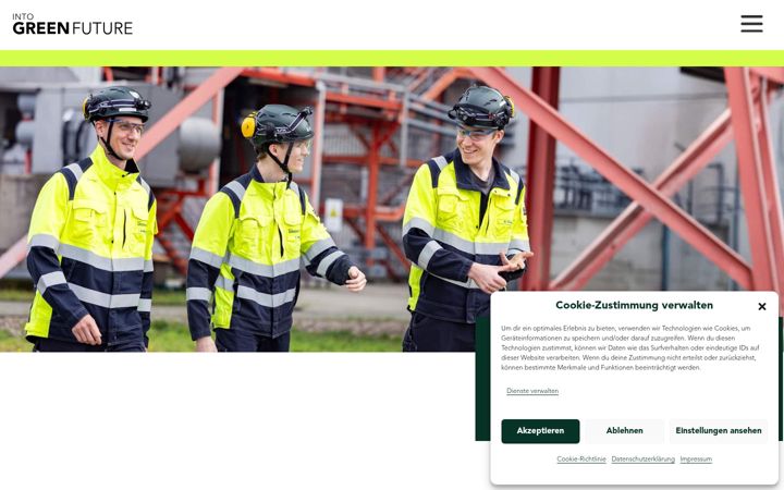 Screenshot of intogreenfuture.de