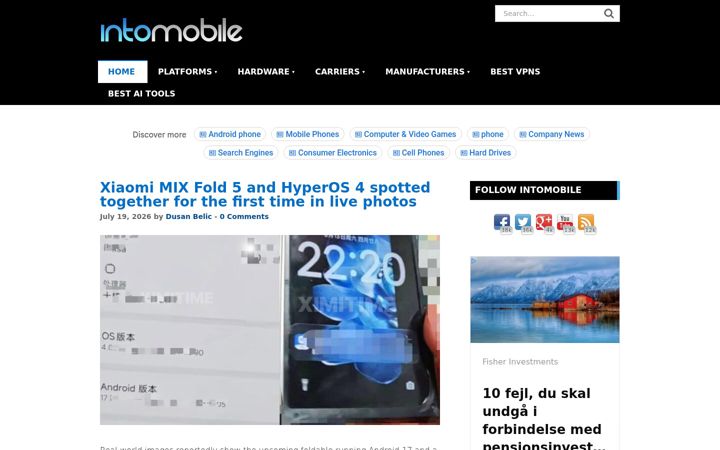 Screenshot of intomobile.com