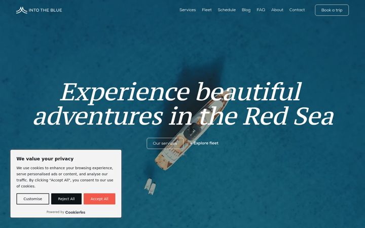 Screenshot of intotheblue-liveaboards.com