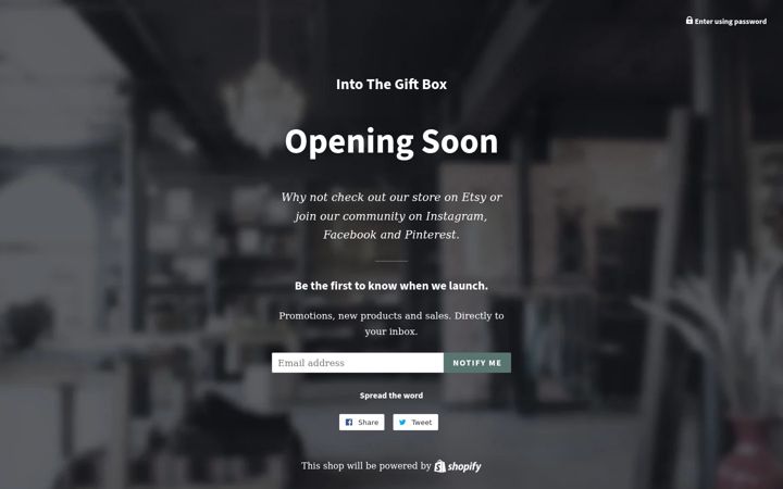 Screenshot of intothegiftbox.co.uk