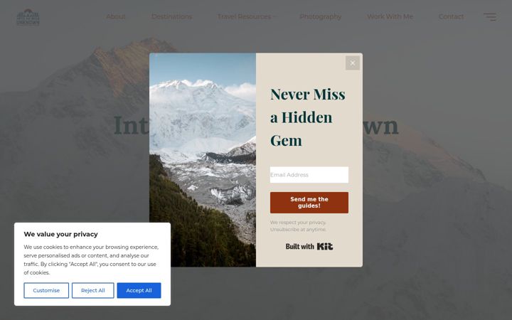 Screenshot of intothewildunknown.com