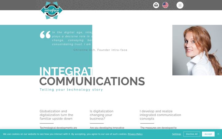 Screenshot of intra-face.com
