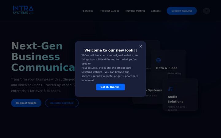 Screenshot of intrabc.com