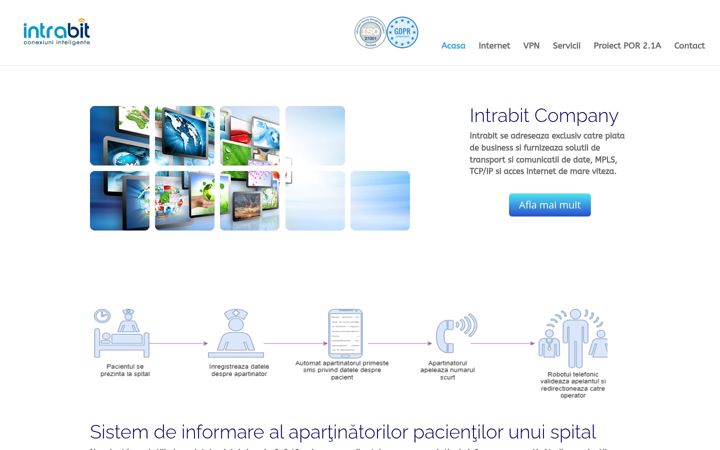 Screenshot of intrabit.ro