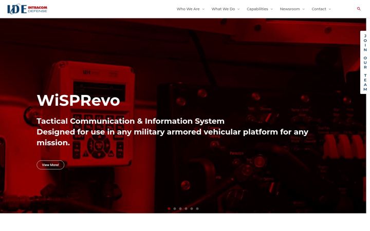 Screenshot of intracomdefense.com