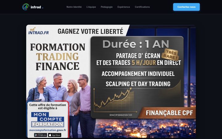 Screenshot of intrad.fr