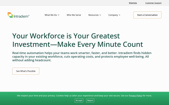 Screenshot of intradiem.com
