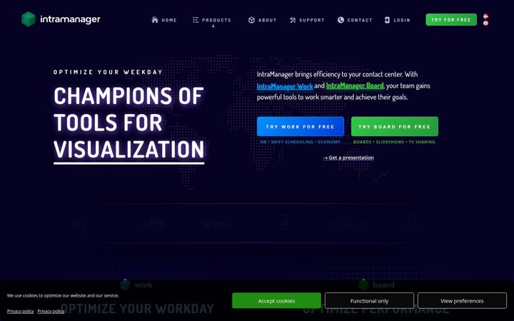 Screenshot of intramanager.com