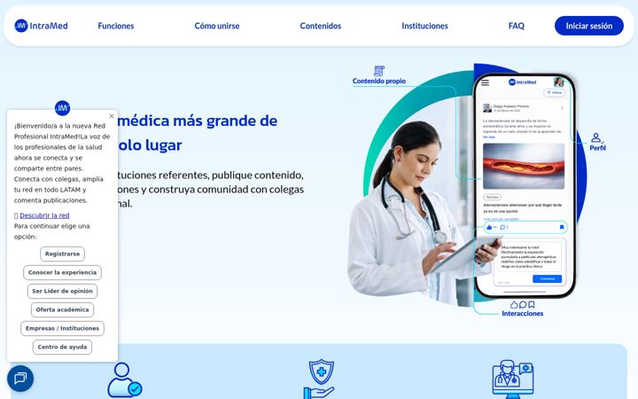 Screenshot ta' intramed.net