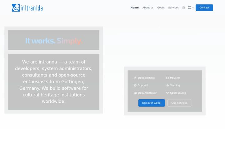 Screenshot of intranda.com