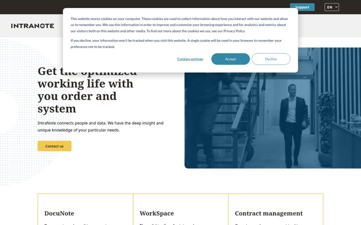 Screenshot of intranote.com