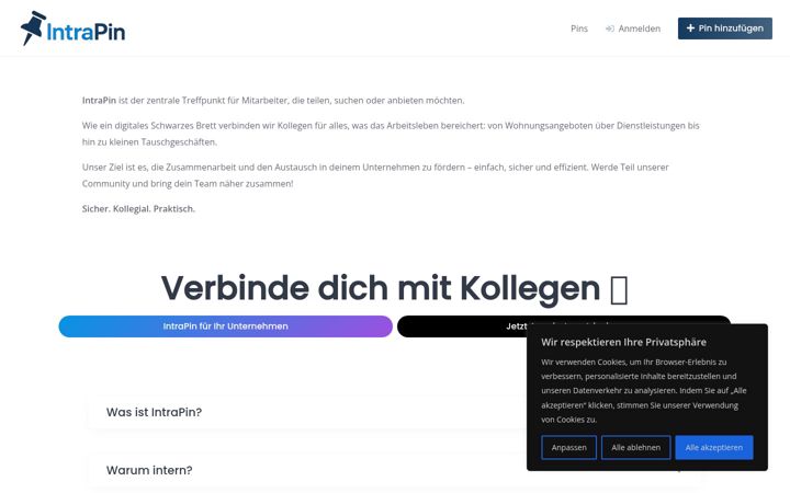 Screenshot of intrapin.com