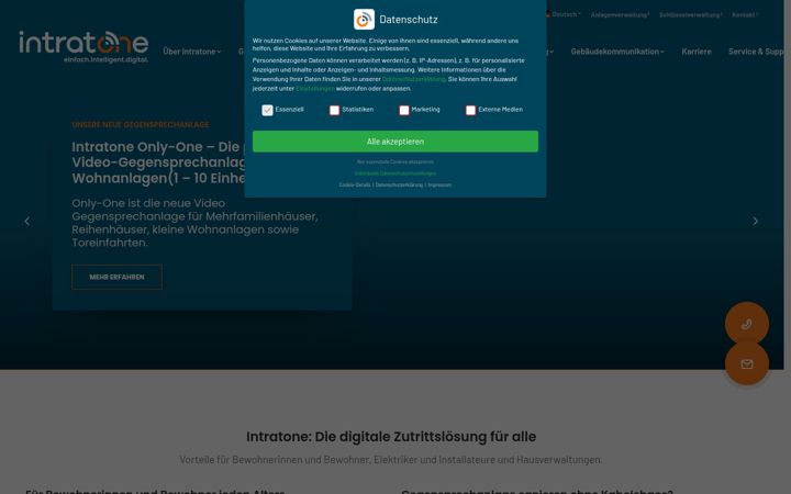 Screenshot of intratone.de