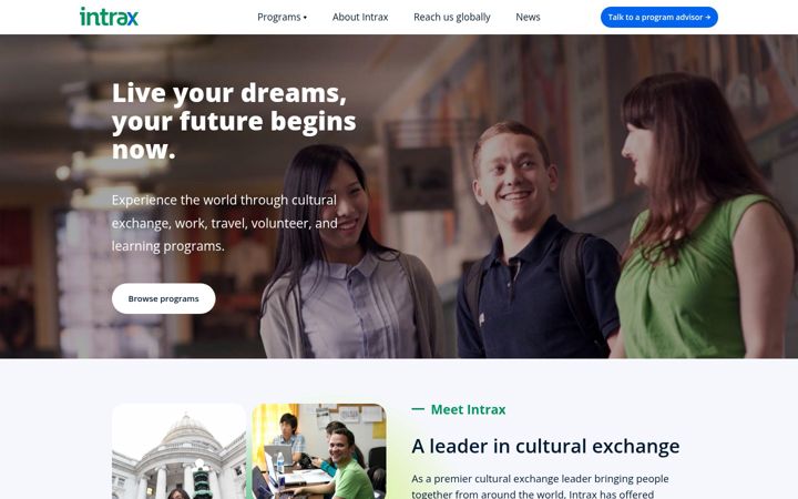 Screenshot of intraxinc.com