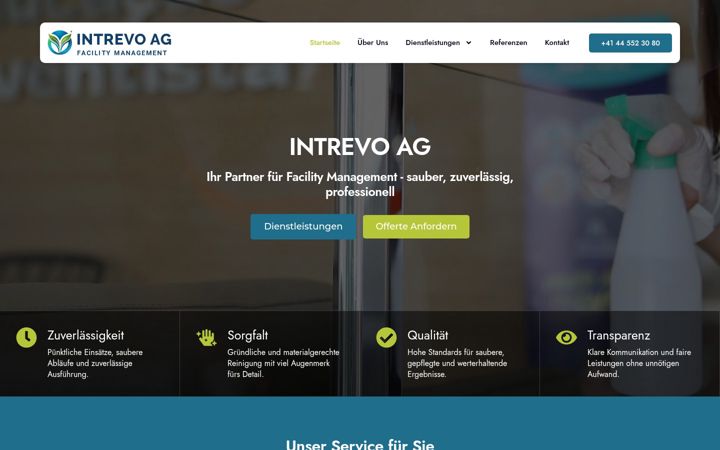 Screenshot of intrevo.ch