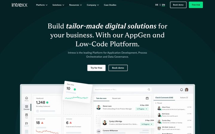 Screenshot of intrexx.com