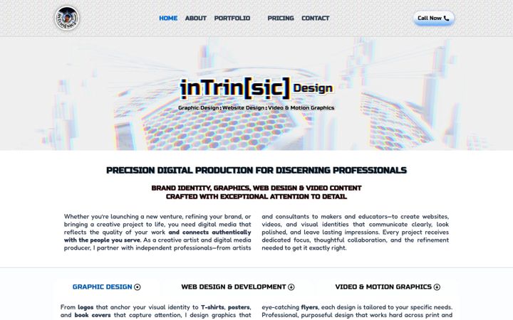 Screenshot of intrinsicdesign.co.uk