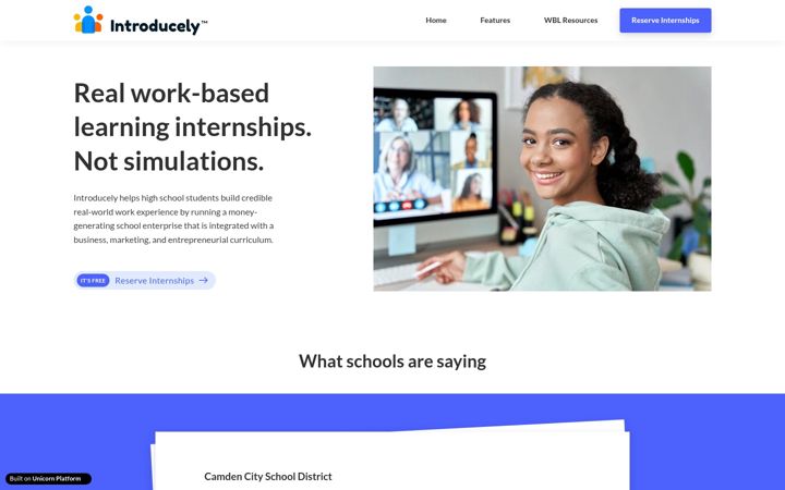 Screenshot of introducely.com